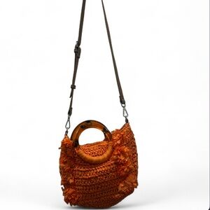 Orange Crochet Shoulder Bag